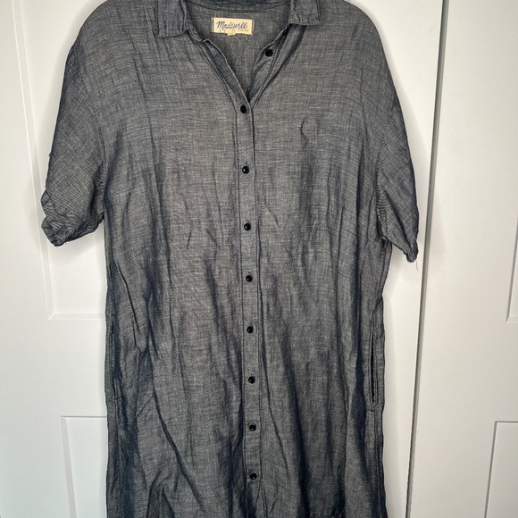 Madewell Chambray Linen Blend Dress Women's Size Small - Picture 1 of 8